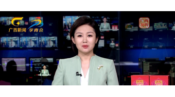 广西卫视《正午播报》报路东盟展览会28圈游戏展位