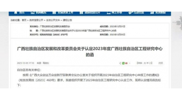 喜报！广西28圈游戏环境科技有限公司牵头项目获广西壮族自治区工程钻研中心认定